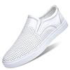 High Quality Summer Hollow Out Breathable Genuine Leather Shoe Business Casual Shoes Comfortable Sports Shoes Luxury Brand Shoes