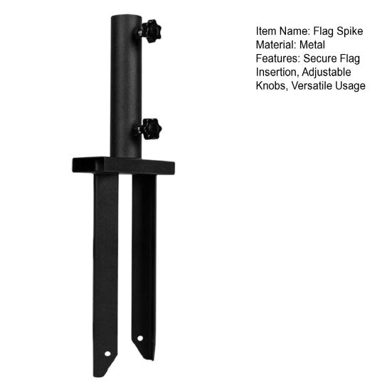 Сверхпрочный держатель для флагштока, металлический штырь для флага, наземный, регулируемое основание для флага, универсальные осветительные колышки, стойка для улицы, устойчивая к ржавчине