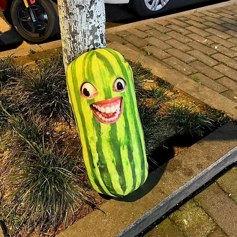 Забавный плюшевый брелок с полосками арбуза, креативный брелок с фруктовой куклой, женский рюкзак, сумка, подвеска, детский подарок на день рождения, аксессуары