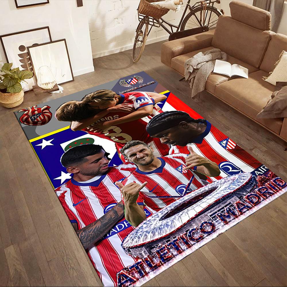 Atletico Madrid Area Rug Perfect For Foyer Dining Room Hallway Game Room Antislip Rug Decorate Offices Gift For Festivals