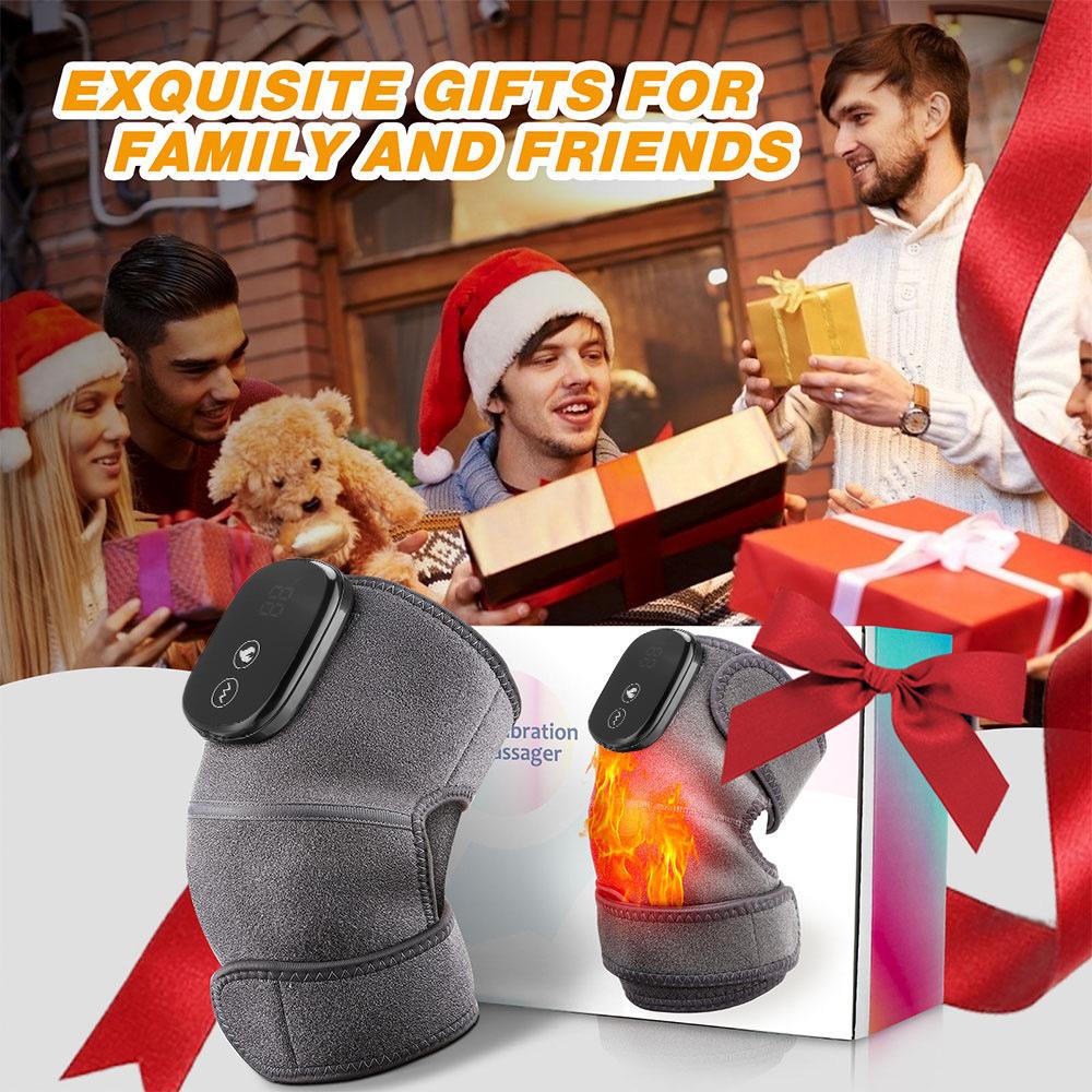 Электрический массажер для коленей с подогревом и вибрацией, массажные подушечки для коленей, налокотник для облегчения боли в суставах при артрите