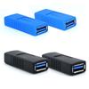 F/F Consumer Electronics Black Blue Coupler Gender USB 3.0 Adapter Connector Type A Female To Female