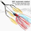 5Pcs Artificial Baits Fishing Lures 360-Degree Rotation Compact Design Portable Metal Sequins Spinners Spoon Bait Set