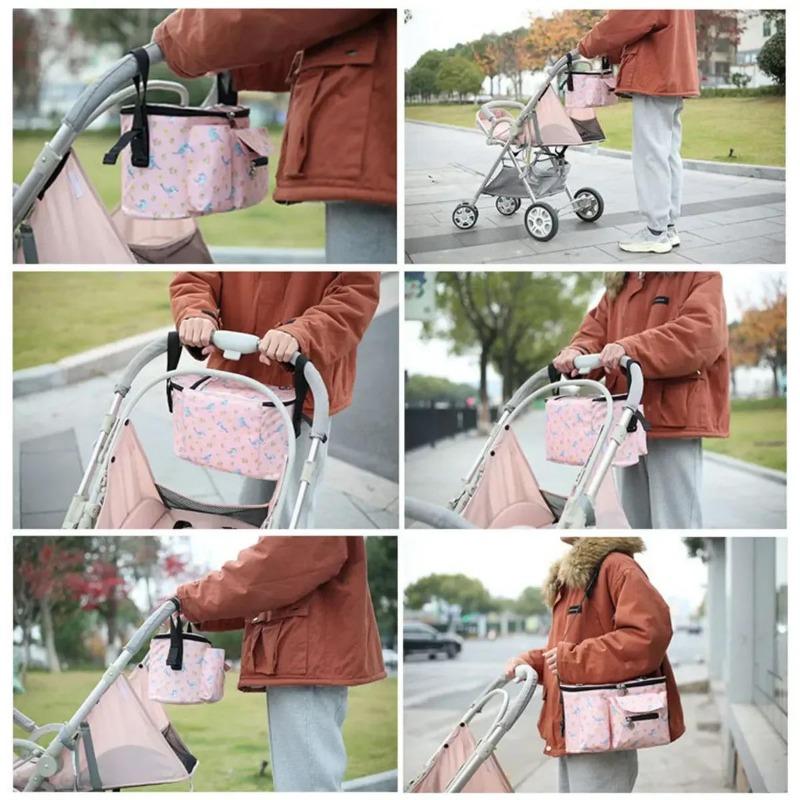 Органайзер для коляски большой вместимости, сумка для хранения детской коляски, багги с несколькими отделениями, органайзер для коляски, наплечная сумка с