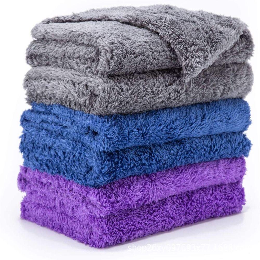 Microfiber Edgeless Cleaning Towel Car Cleaning Cloth Plush Washing Rag Extra Microfiber Towels