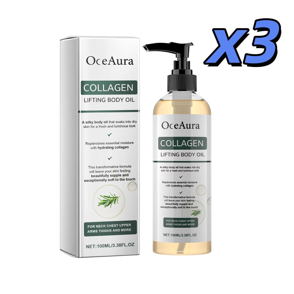 Oceaura Коллагеновое Лифтинг-Масло для Тела Укрепляющее Увлажняющее Антивозрастное Осветляющее Разглаживающее Сухую Кожу Уменьшает Мелкие Морщины Масло для Массажа Всего Тела