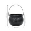 Large Trick-or-Treat Jar Candy Jar Black Halloween Candy Jar New Wizard Witch Cauldron Props