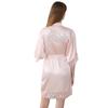 Women's high-end diamond-encrusted Bride lace cardigan wedding robe, European and American style silk bridal makeup morning robe