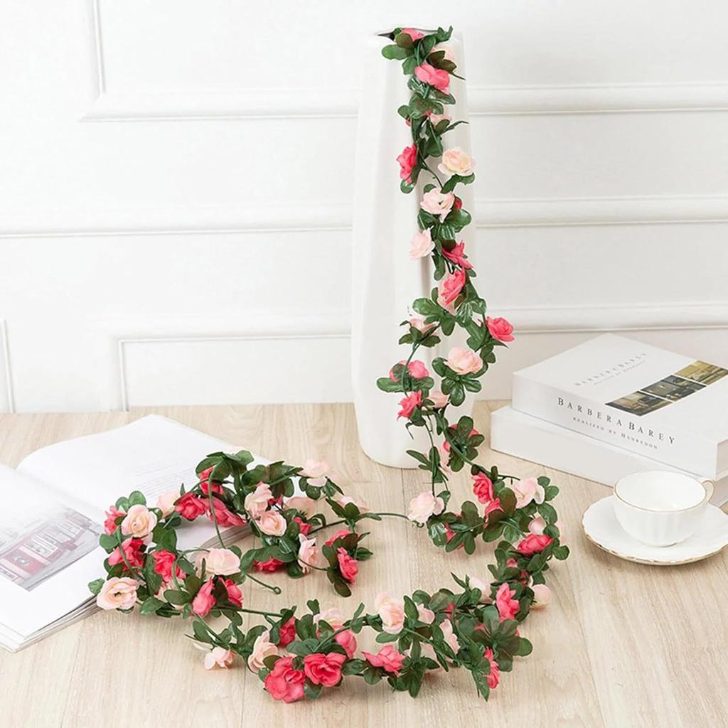 Simulation Flower Small Rose Flower Vine Home Decoration Ceiling Small Peony Flower Rattan Wedding Winding Wall Hanging
