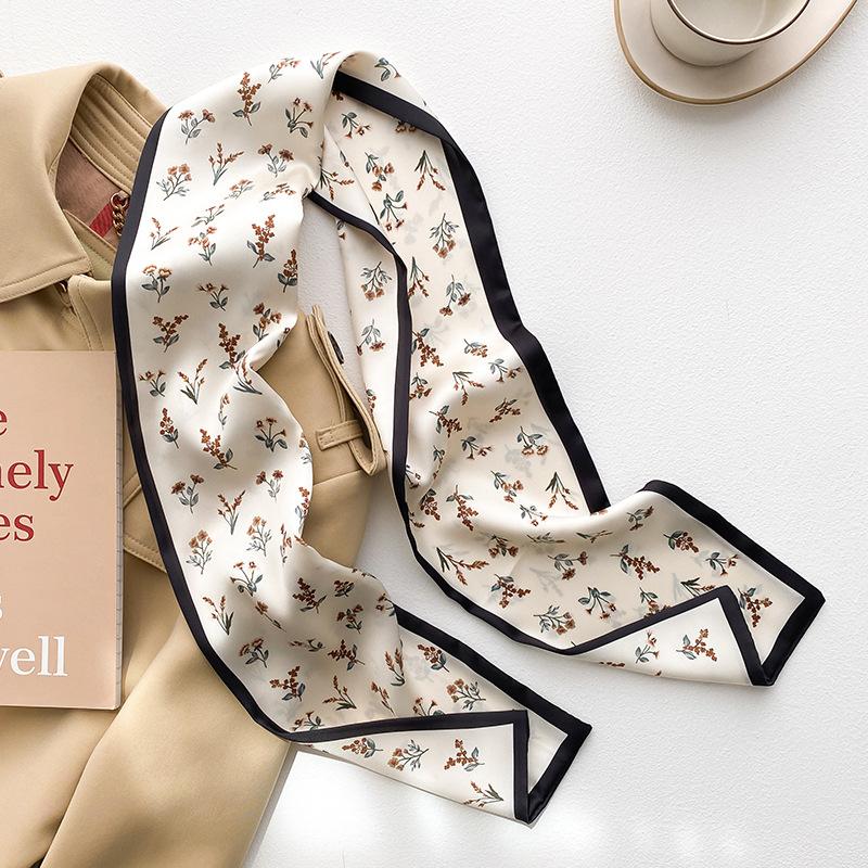 Узкий шейный платок, длинные волосы, ленты, шарфы, женские модные повязки на голову, шейные шарфы 13x110 см