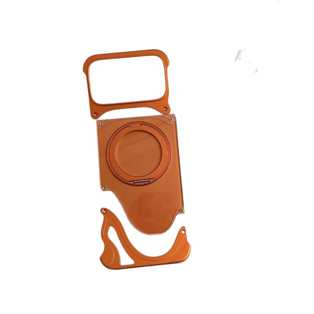 Original Color Metal Magnetic Rotating Bracket Case for Apple 17 Pro Max - Drop-Proof & Borderless Design