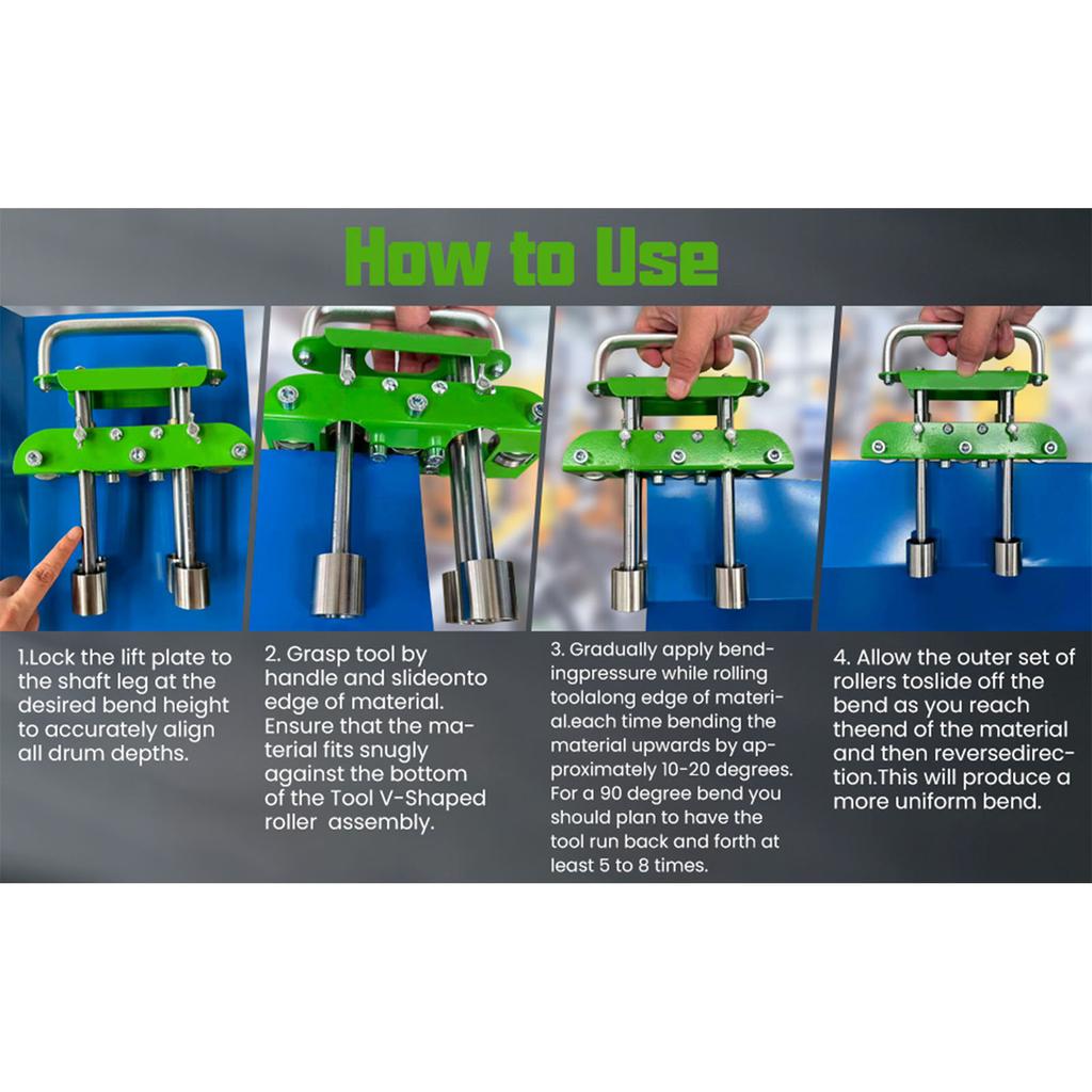 Edge Roller Bender 0 To 90 Degree Steel Aluminum Copper Plate Edge Rolling Bending Tool with 8 Inch Shears for Metal Roofing