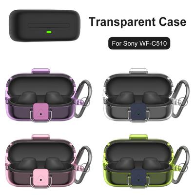 Прозрачный чехол из ТПУ для Sony WF-C510 Защитный чехол Противоударный чехол для наушников Чехол-чехол Защитный чехол для Sony WF-C510 Чехол-чехол