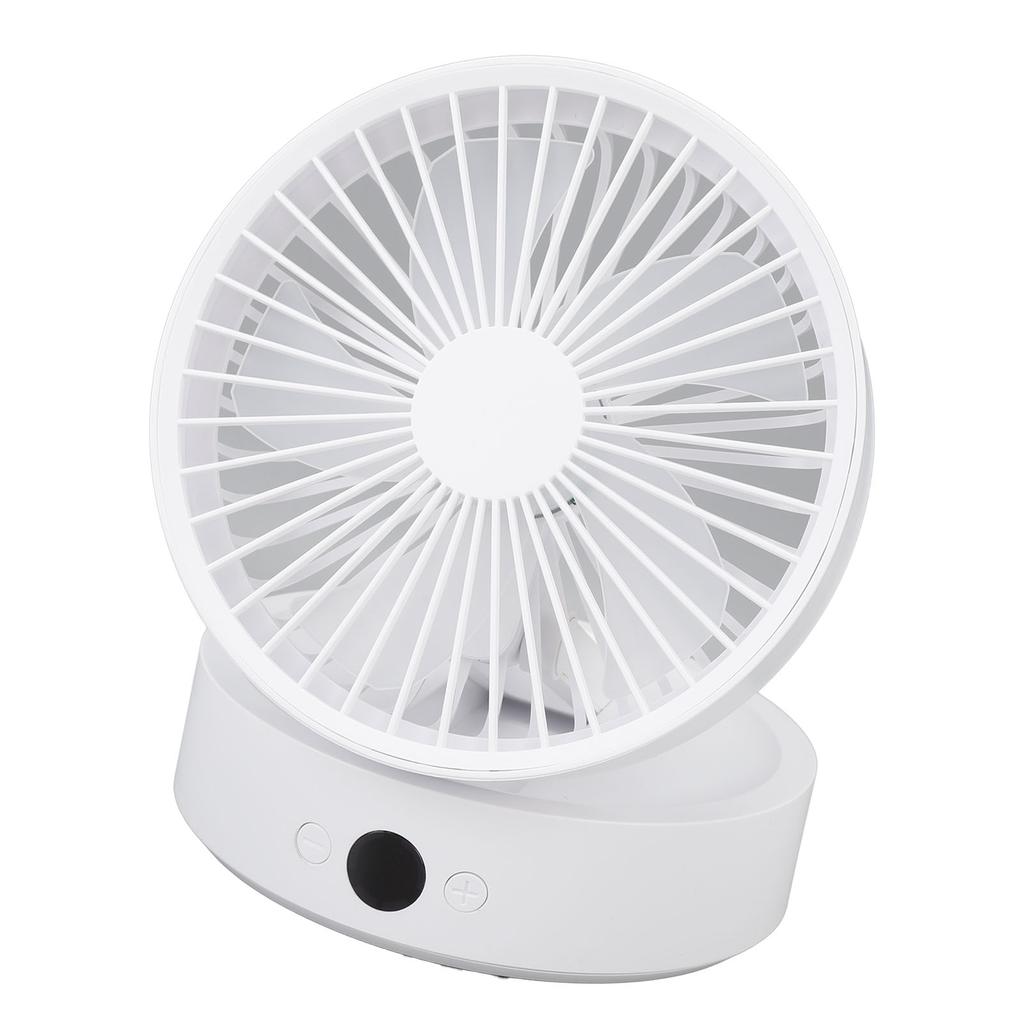 Foldable Desk Fan 3 Speeds Digital Display USB Rechargeable Remote Control Oscillating Desktop Fan with Night Light for