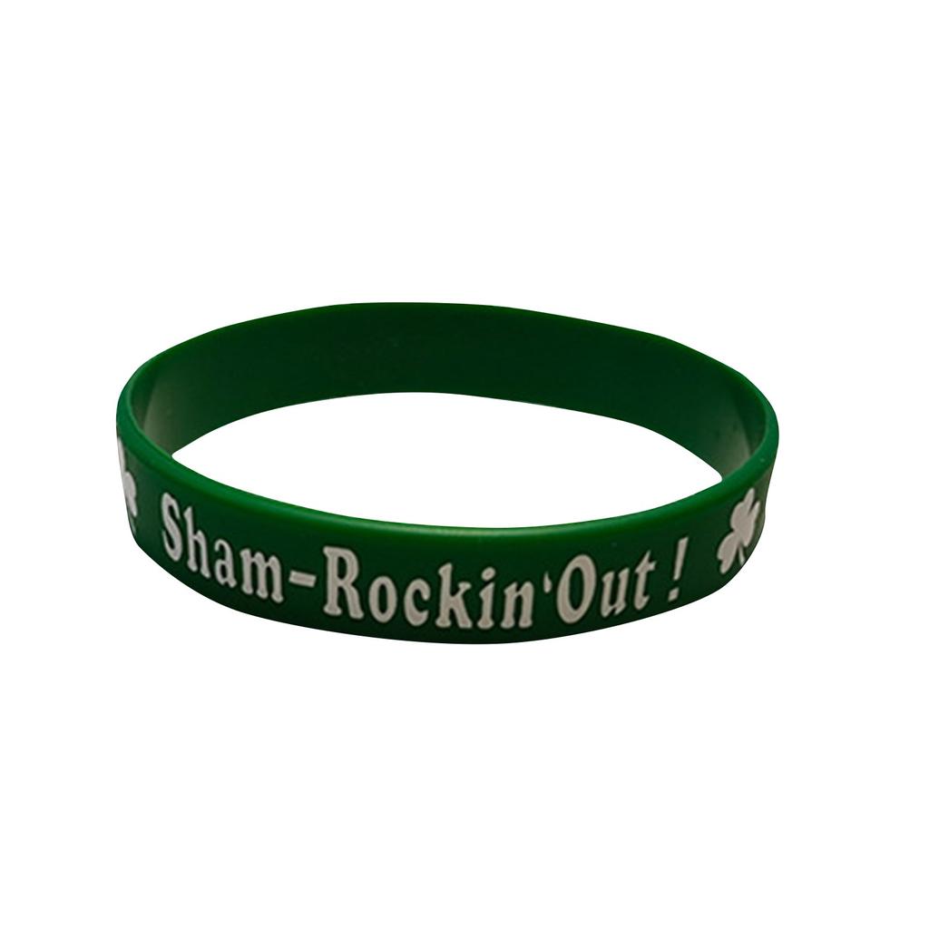 1 шт., украшения для ирландской вечеринки St. Силиконовый браслет ко Дню Святого Патрика, ирландский браслет, браслет