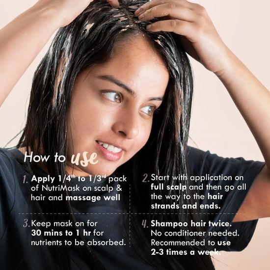 Nat Habit Five Oil Hibiscus NutriMask-Маска для волос для роста волос, кондиционирования, разглаживания, сухих и вьющихся волос(Упаковка 2 х 40 г)