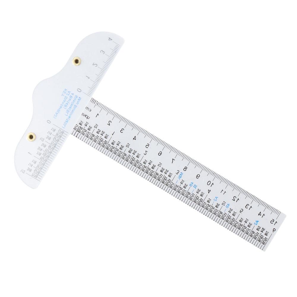 Easy Reference While Crafting Handtool Graduated T-Ruler Inch Metric T-Square 6" T-Square Ruler