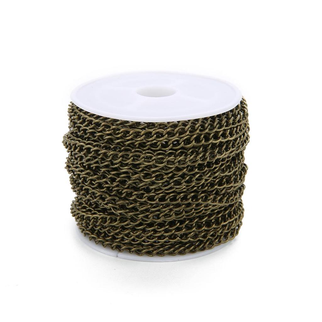 Овальная гальванизированная железная цепочка, кулон, шнурок, ожерелье, DIY, полуфабрикатная металлическая цепочка.