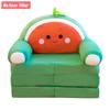 Plush Foldable Kids Sofa Cover  2 In 1 Foldable Children Sofa Cute Cartoon Lazy Sofa  Pillowcase Without Liner Filler