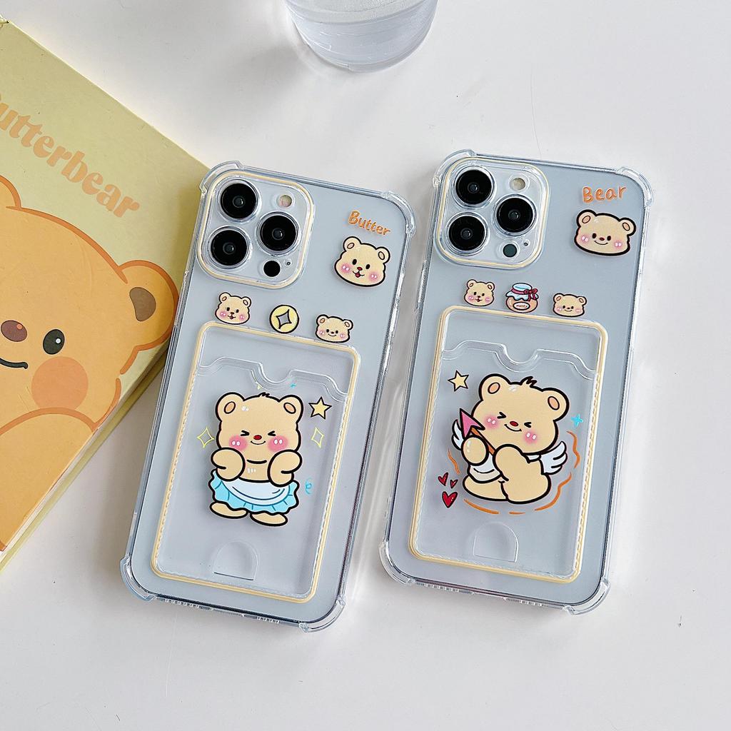 Силиконовый чехол-карман для карт для Tecno Spark 10 Oppo A78 A58 A38 Samsung A54 A24 A14 Xiaomi Redmi Note 13 14 Прозрачный бампер для телефона