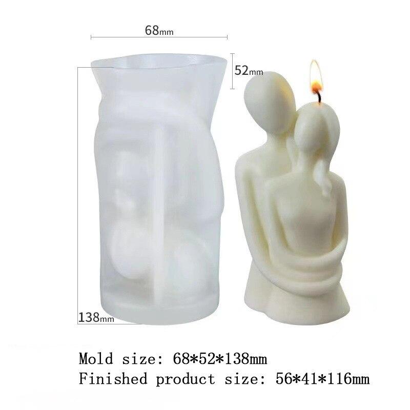 Сделай сам, обнимай, портрет пары, свеча, силиконовая форма, форма для выпечки торта, ароматерапия, штукатурка, украшения для дома