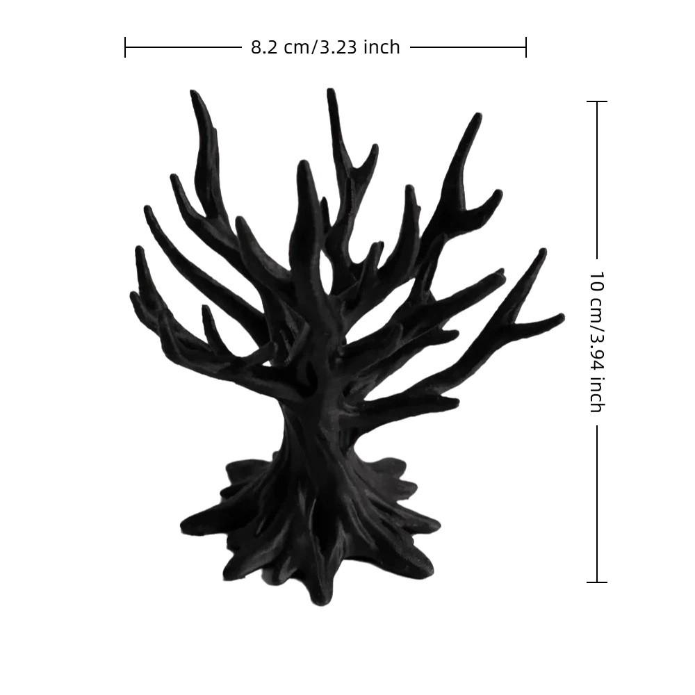 Retro Tree Shaped Jewelry Display Stand Plastic Standing Jewelry Organizer Branch-Shaped Tree Ornaments Vanity Table