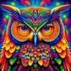 Diy Diamond Painting Owl 5d Diy Diamond Mosiac Animal Embroidery Cross Stitch Rhinestones Handmade Art Gift Home Decor 40x40cm/16x16inch
