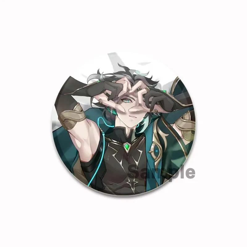 32/44/58 мм значок Genshin Impact, броши ручной работы на одежду, рюкзак, аксессуары для косплея, брошь Alhaitham, мультяшные значки на лацкан, подарки