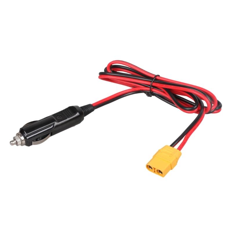 Прочный кабель 14AWG XT90 (гнездо) на автомобильные штекеры-преобразователи, 12В-24В, 15А, для портативных электростанций, шнур питания