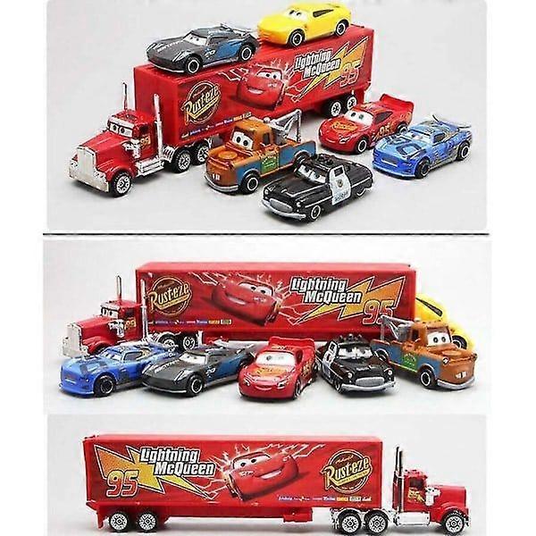 Набор из 7 машинок Cars 2 Молния МакКуин и грузовик Мак - Подарки - WELLNGS
