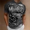 2024\25 Hot-selling 3D Printed Short-sleeved Retro Classic Men's Street Motorcycle Shirt Large-sized T-shirt