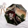 RavenLandscape Automatic Opening and Closing, 8 rib Structure Portable Umbrella, Suitable for Men and Women in All Seasons  Perfect Gift for