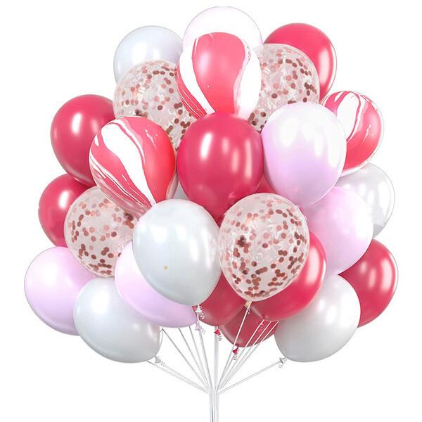 30 шт., металлические латексные шары Globos, конфетти, прозрачные воздушные шары, свадебное украшение, детский душ, декор для свадьбы, дня рождения