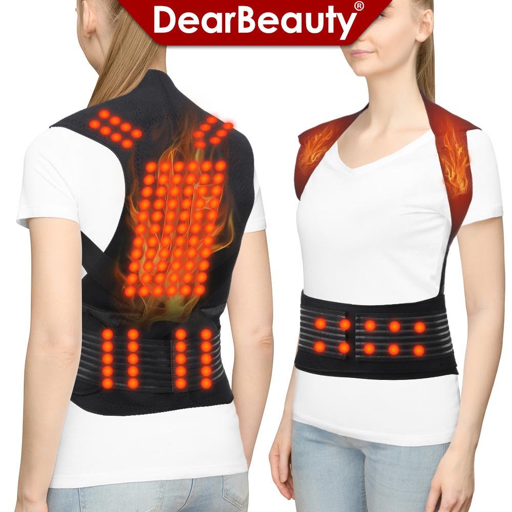 Турмалиновый 111 шт. Магнитный согревающий жилет, корректор осанки, поясной кронштейн, самонагревающийся поясной корсет для поддержки спины
