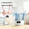 Портативная мини-стиральная машина 4 л: Складная, перезаряжаемая, компактная стиральная машина для нижнего белья, детской одежды, носков и стирки в общежитии.