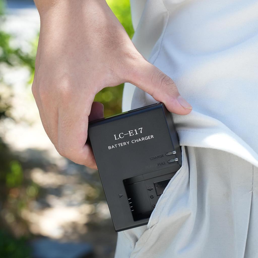 VECASDEN Quick Charger Compatible with Including Canon EOS Rebel and X8i Digital SLR Cameras LC-E17 LP-E17 Cameras, T7i, T6i, T6s, SL3, SL2, 9000D,