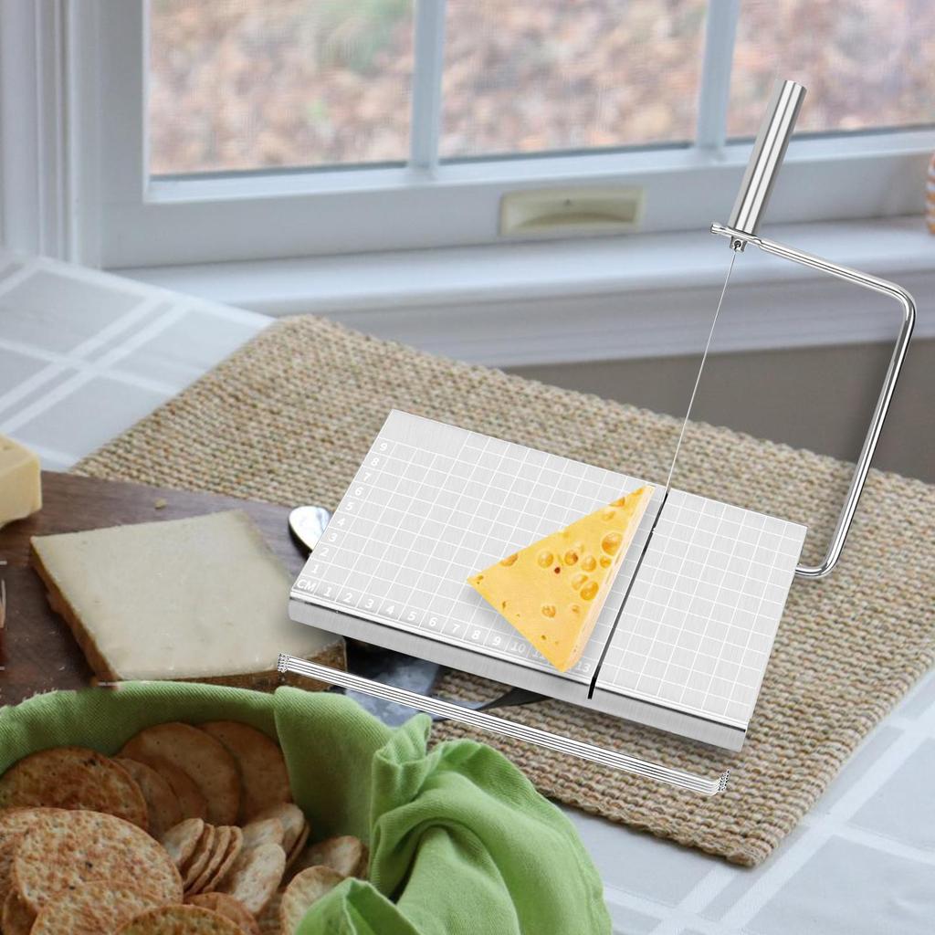 Многофункциональная доска-слайсер для сыра с блоком для нарезки и мылом