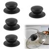 Pot Lid Knobs, Pot Handles, Pot Accessories, Heat-Resistant Plastic Knob Handles, Kitchen Cookware, Pot Lid Replacement, Black, Round, Pack of 4