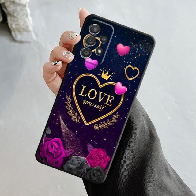 Girl Women Butterfly Crown Love Case For Samsung Galaxy A14 A73 A53 A71 A51 A31 A33 A22 A12 A21s A13 A32 A52s A72 A52 A23