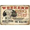 BBQ Zone  Home Decor Metal Tin Sign Vintage Dad`s BBQ Yard Outdoor Party Decoration Plate Retro Barbecue Rules Slogan Metal Sign
