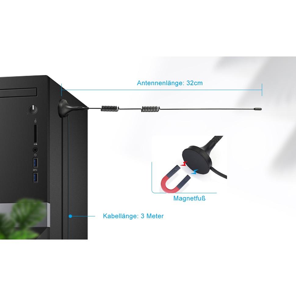 Антенна DAB FM-радио с магнитным основанием Удлинительный кабель 3M, совместимый со стереоприемником Pioneer Yamaha Marantz Sherwood Цифровое радио Bluetooth