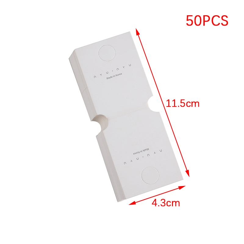 50Pcs Fold Over Hang Tags Cardboard Package White Craft Hang Tag Card For Jewelry Display Hanging Bracelets Earings Keychain Hair Clips Hair Ties