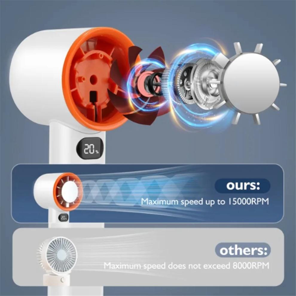New Mini Handheld Fan Speed Portable Desktop Fans Instant Cooling with Ice Mode Rechargeable Stylish for Women