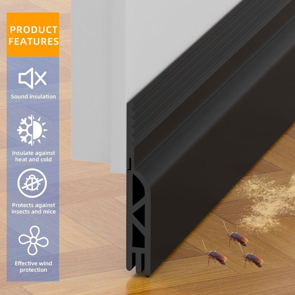 Noise Reduction Weather Stripping Insect Prevention Door Bottom Sealing Strip Blocker Dorm