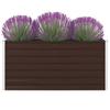 VidaXL Planter 160 X 80 X 45 Cm Galvanized Steel Brown