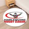 Harlequins Rugby Printed Round Rug Carpet Chair Rug Area Rug Entryway Doormats,for Office Chair Living Room Bedroom Kitchen Room.