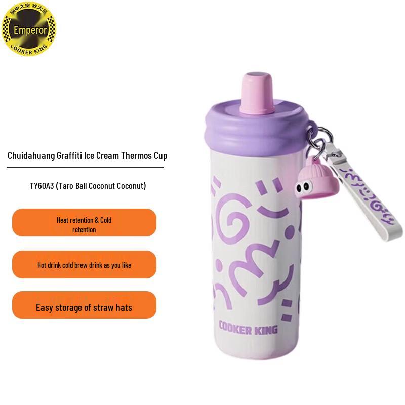 COOKER KING Graffiti Ice Cream Thermal Tea Mug 600ml