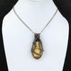 Picture Jasper Pendant Copper Wire Wrapped Pendant Gemstone Pendant Copper Wire Wrap Jewelry Latest Design Pendant Handmade Jewelry For Gift