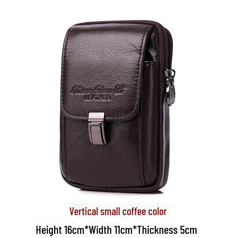 Мужская кожаная поясная сумка Xiaoduoli для мобильных телефонов 5,5"/6,5" с ремнем, держателем удостоверения личности из коровьей кожи 