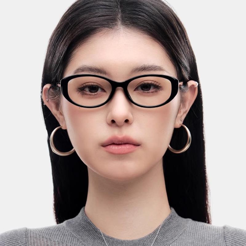 83001 Сверхлегкая ретро оправа для очков из TR90, Готовая для миопии, Защита от синего света, с вставными дужками